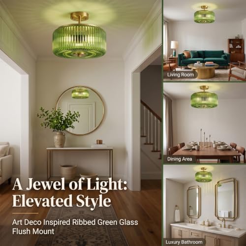 3 Light Gold Flush Mount Ceiling Light