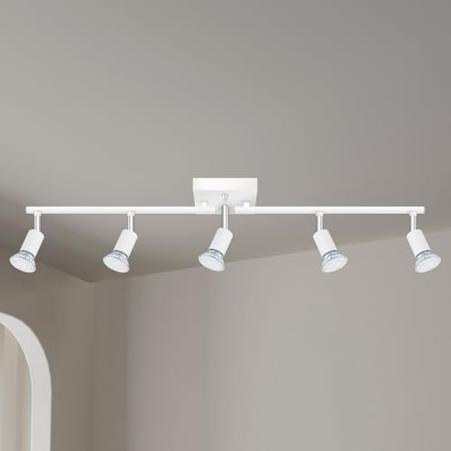 5 Light Track Lighting Fixtures Ceiling (5 light -white(small))