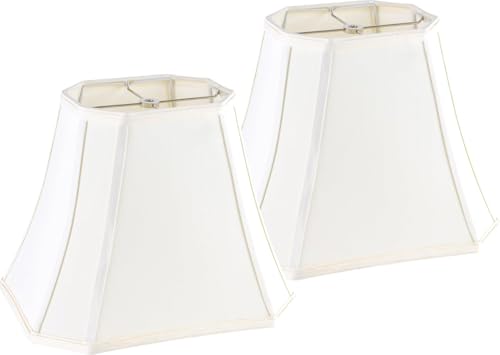 Beige linen fabric Square Cut Corner Bell Lamp Shade Medium Lampshade 6.25×6.25''Top13×13''Bottom×11''Hight (Beige / (6.25*6.25)(13*13)11* 1 Pack)
