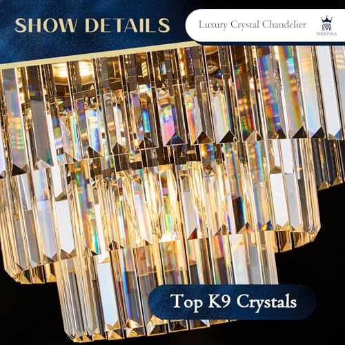 Black Crystal Chandeliers 15 Lights 22" Luxury Round Chandelier (Black / Medium-21.6”)