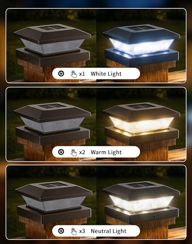 4x4 Solar Post Cap Lights (6 Pack)