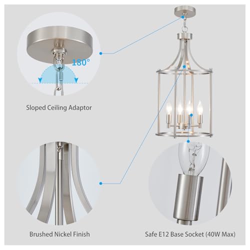 Brushed Nickel Chandeliers for Dining Room (Brushed Nickel)