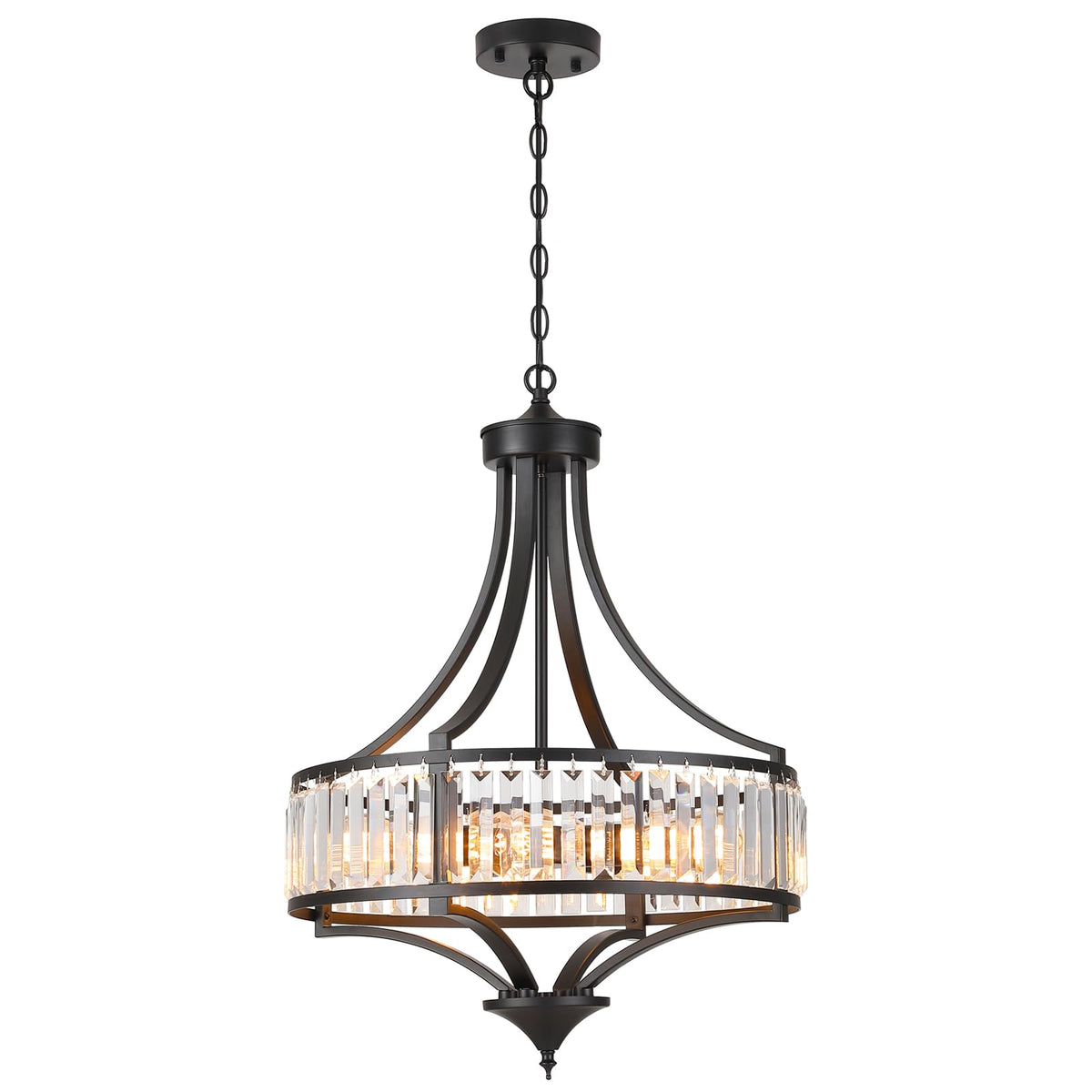 Modern Black Crystal Chandelier (Black)