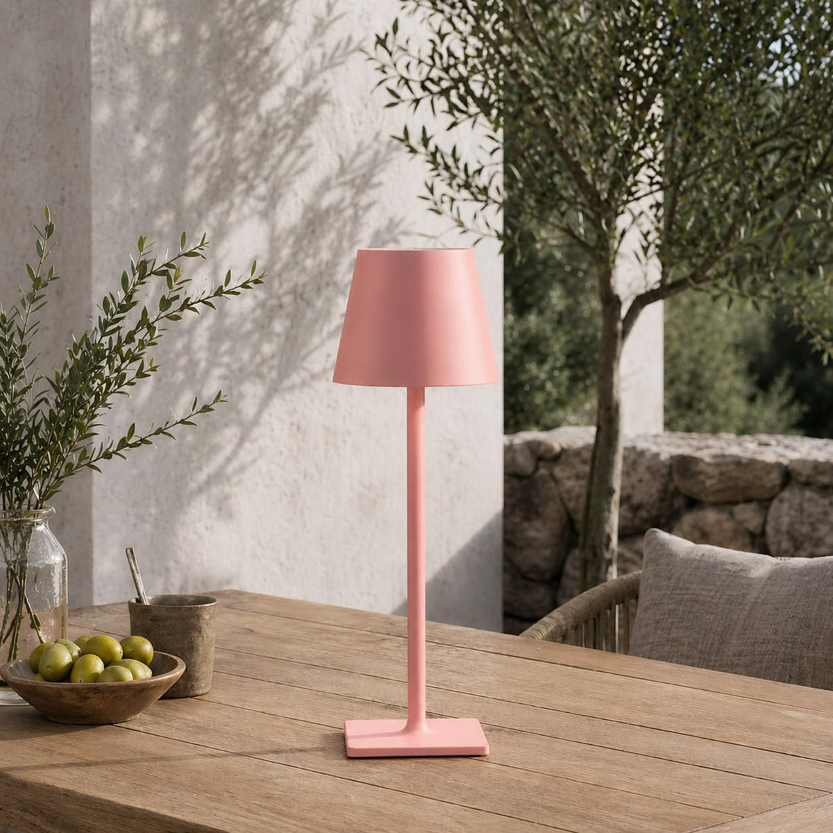 Pink Cordless Table Lamps (Pink Set of 2)