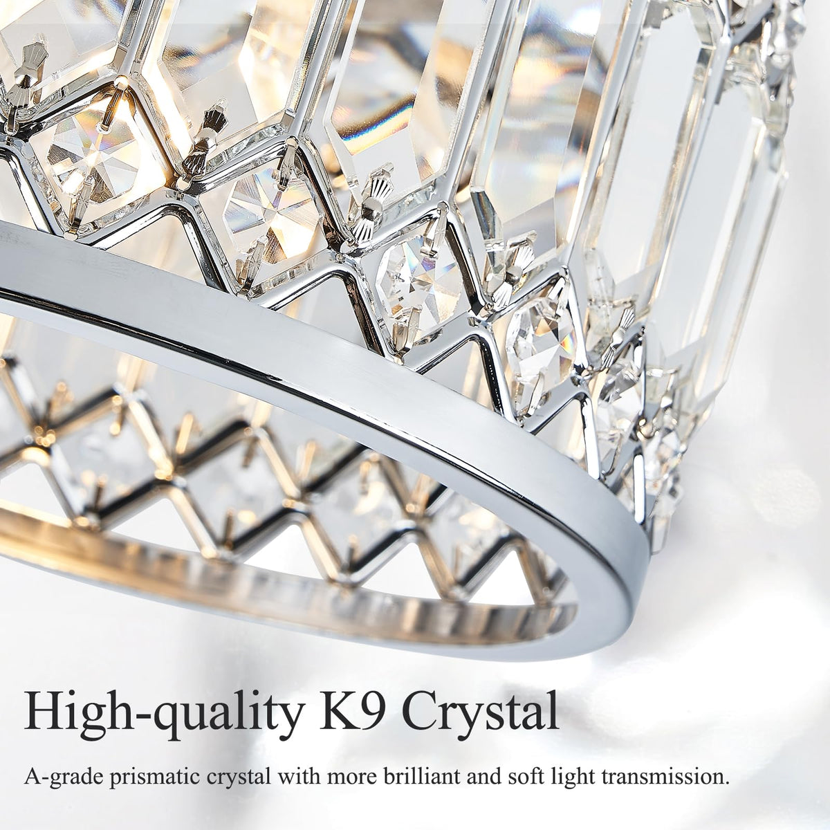 Crystal Chrome Ceiling Light (Chrome / 12 Inch)