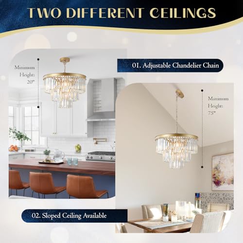 Modern Crystal Chandeliers Luxury Round Chandelier Light Fixture