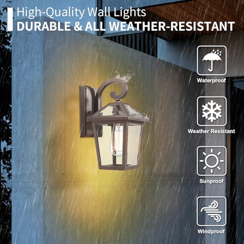 Vintage Outdoor Wall Light (Oil-Rubbed Bronze-1 PACK / Small)
