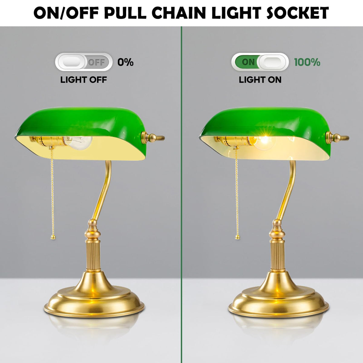 Pull Chain Light Socket Replacement (Gold)