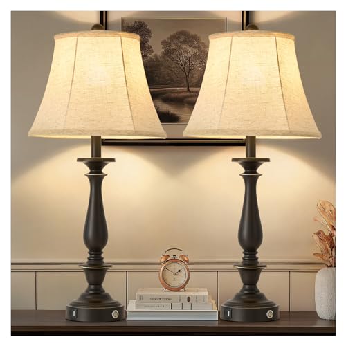 28.5'' Farmhouse Table Lamp Set of 2 (Oil-Rubbed Bronze / 28.5'')