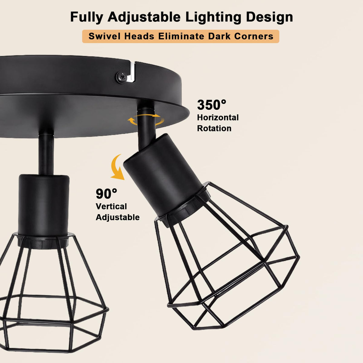Plug in Track Lighting (3-Light Round)