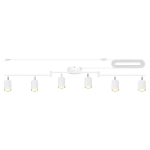 Plug in Track Lighting LED (6-Light Track Light(White))