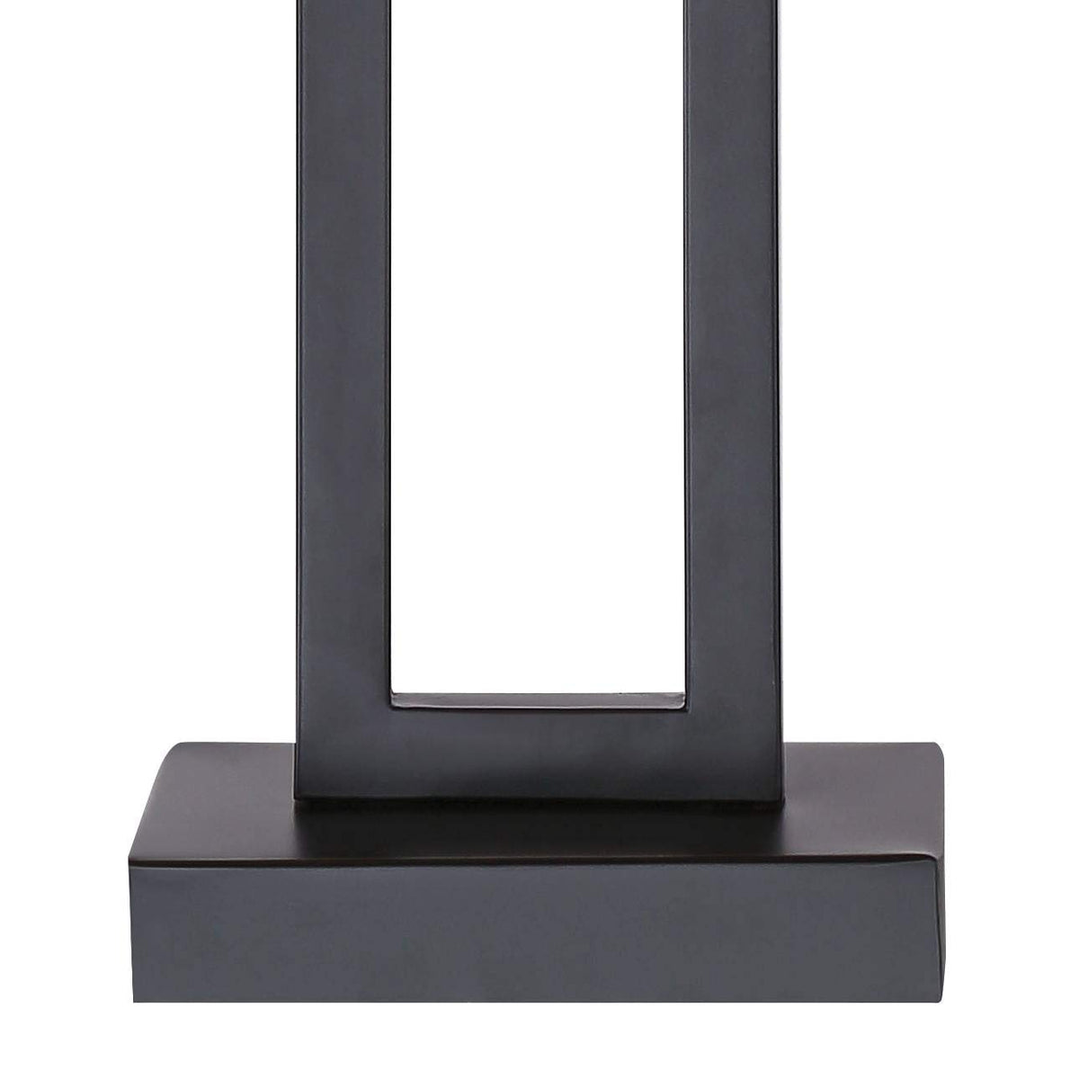 Aston 26" Tall Table Lamp Black Finish Open Rectangle Modern (Single - Black)