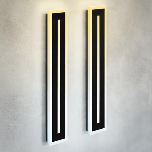 36" LED Linear Wall Sconce 2 Pack (Black)