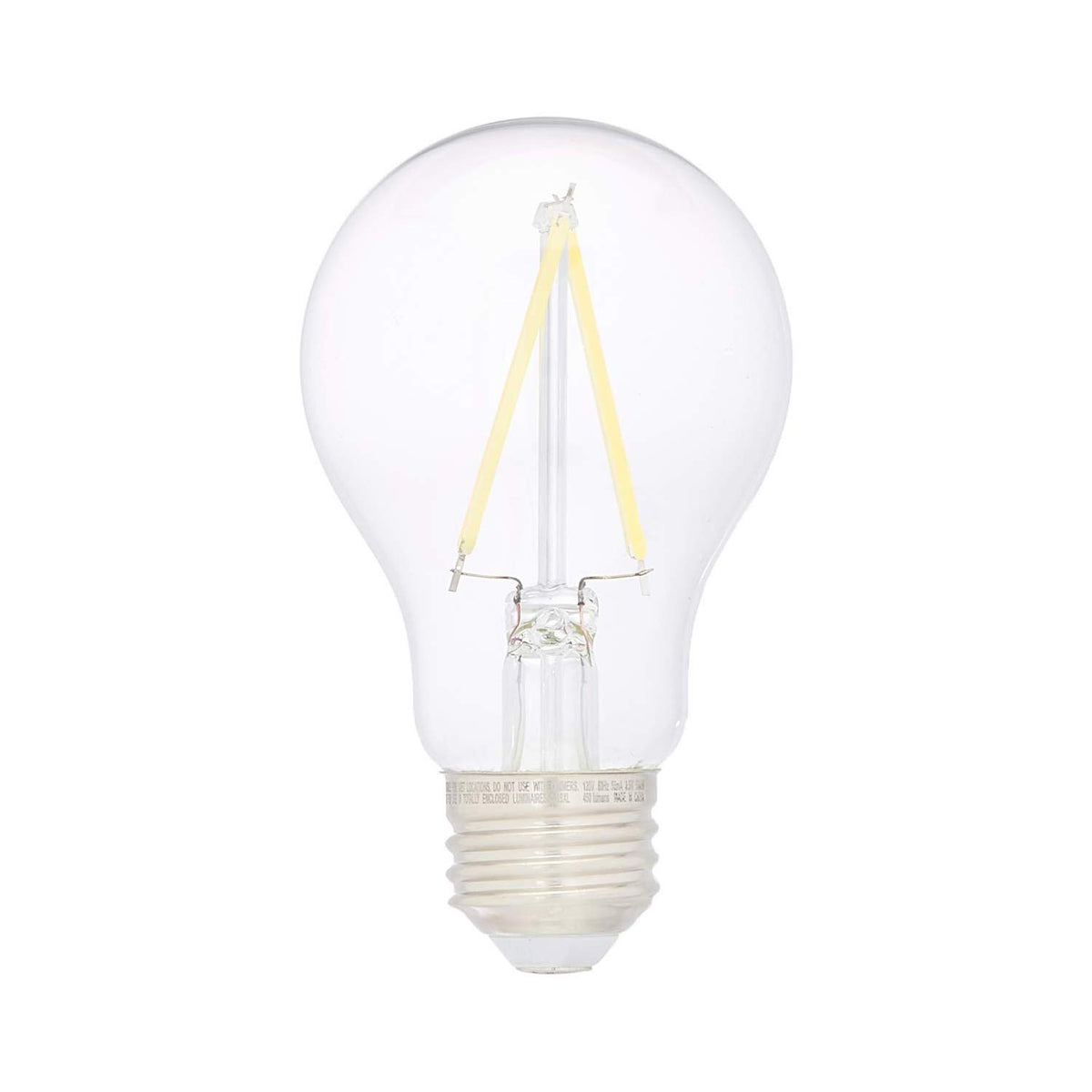 A19 LED Light Bulbs (6 Count (Pack of 1) / Clear, Daylight)