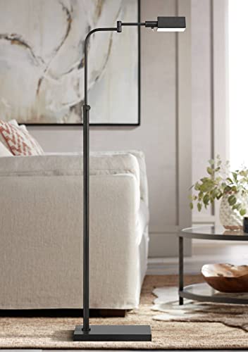 Keegan Dark Bronze Adjustable Swing Arm Pharmacy 54" Tall Floor Lamp (Dark Bronze)