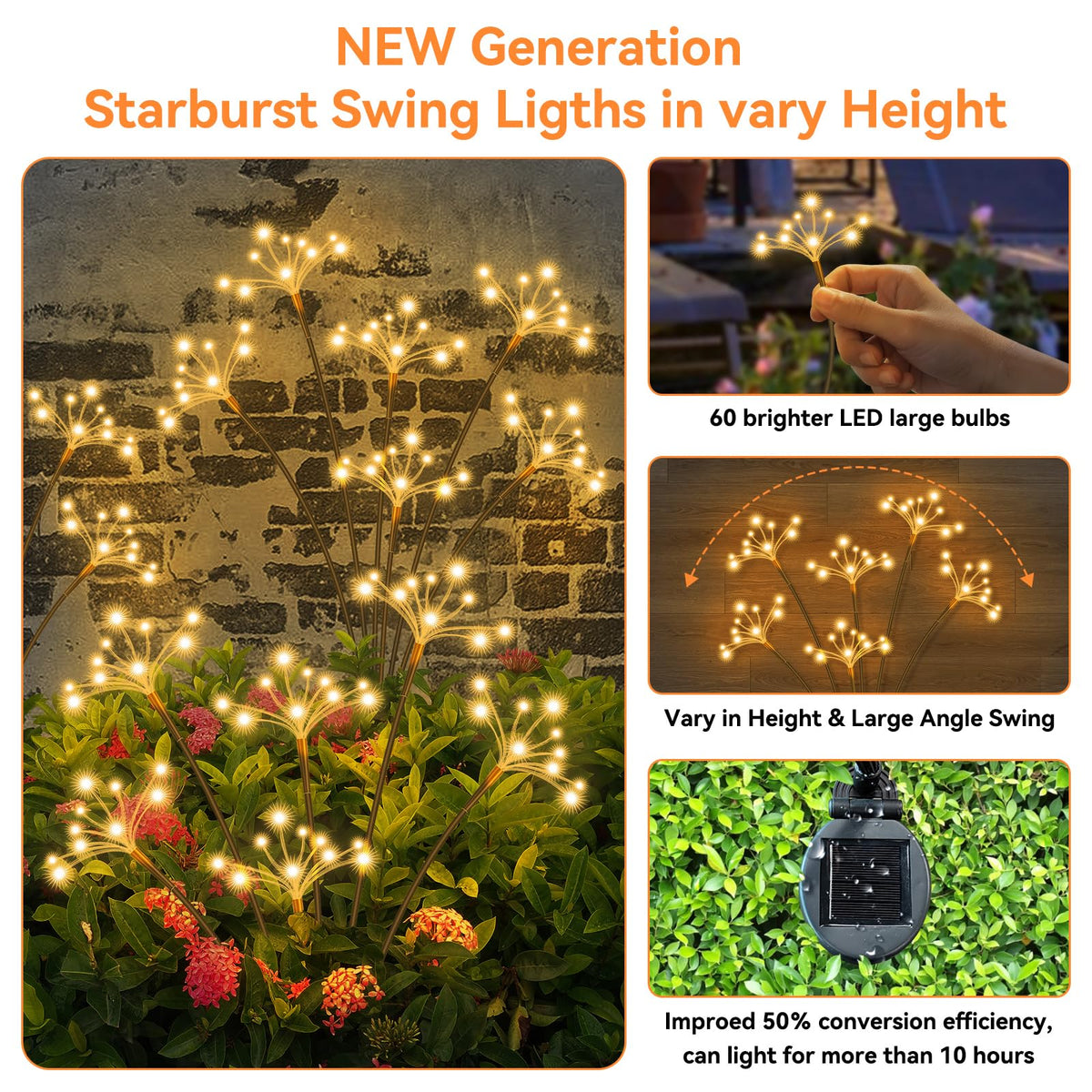 Solar Garden Lights (Warm White / 2 Pack)