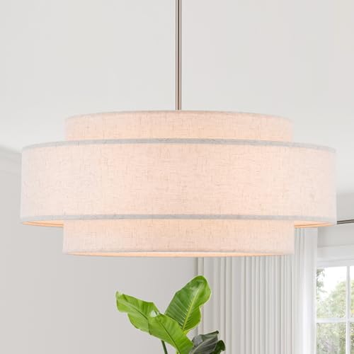 23.6" Modern Drum Chandelier (Chrome-G)