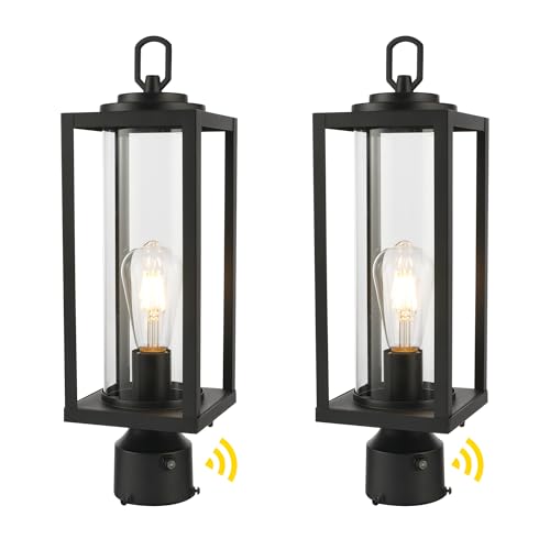 18Inch Dusk to Dawn Outdoor Post Light (Black(Dusk to Dawn) / 18.3 in)
