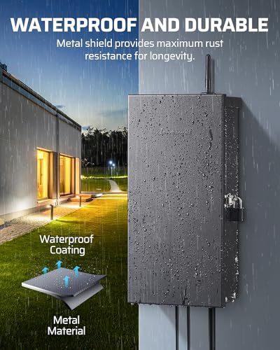 300W Low Voltage Landscape Transformer WiFi with 3 Zones (WIFI-300W-Metal)
