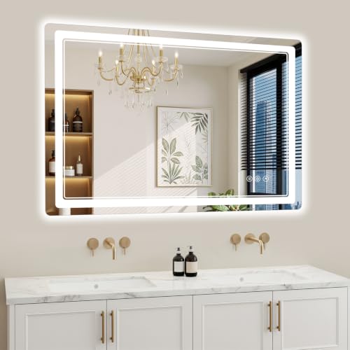 32"x48" LED Bathroom Mirror with Lights (48"L x 32"W)