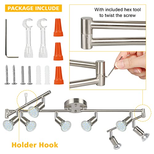 LED Track Lighting Kit (Matt Nickel / 8 Light)