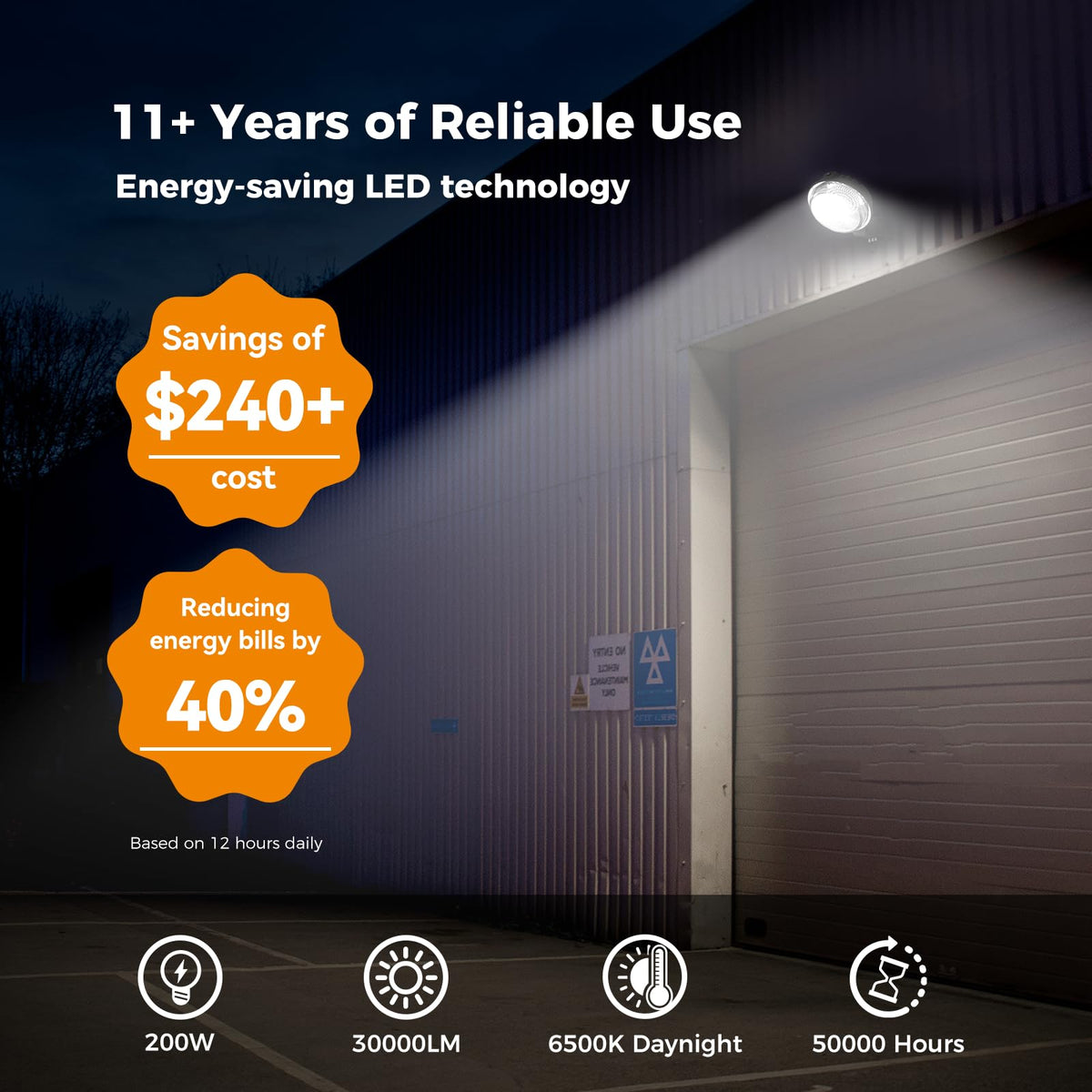 200W LED Barn Light Outdoor Dusk to Dawn Lights