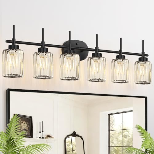 Modern Bathroom Vanity Light 6 (Matte Black / 6-light)