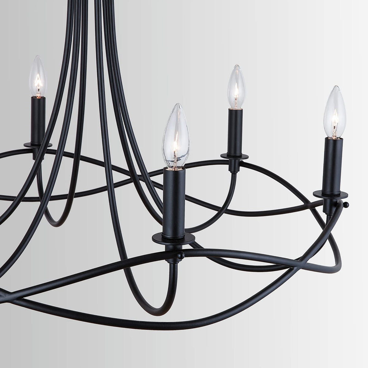 Capital Lighting 431661MB Sonnet Waving Metal Frame Candle Chandelier (6-Light)