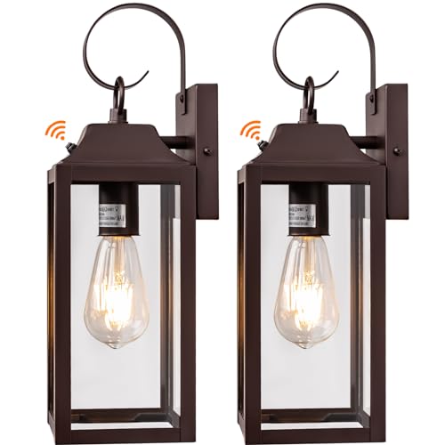 Dusk to Dawn Wall Lights Oil Rubbed Bronze 15 Inch 2 Pack (15 Inch Dusk to Dawn / Bronze)
