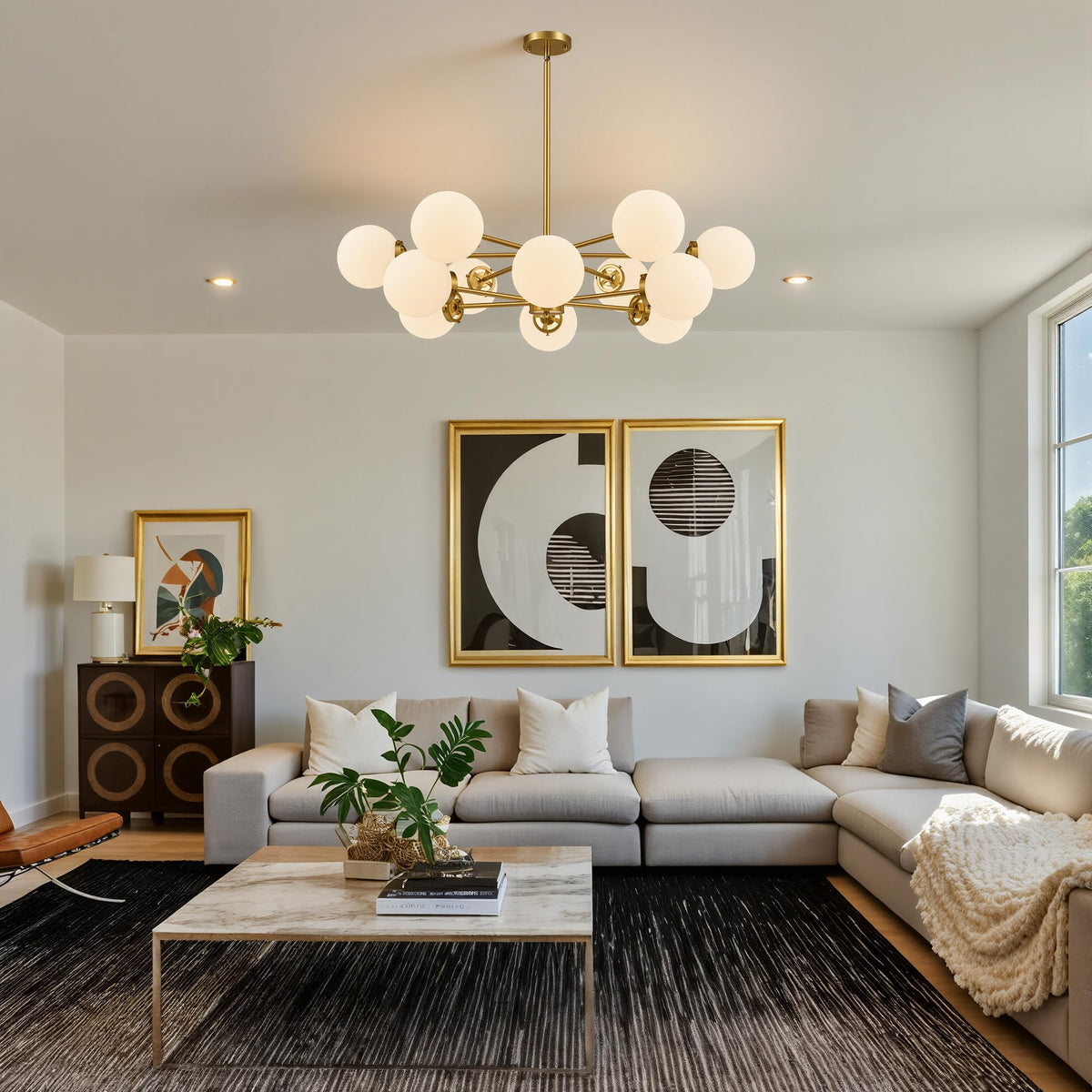 12 Light Sputnik Chandelier (Gold / 12-Light)