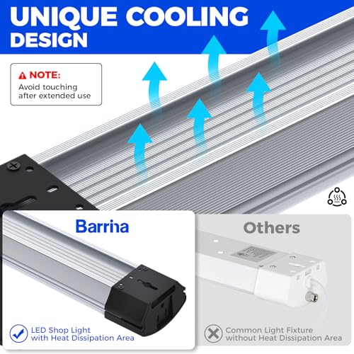 BS84 LED Shop Lights 4FT for Workshop (6500K / Black-84W-4 Packs)