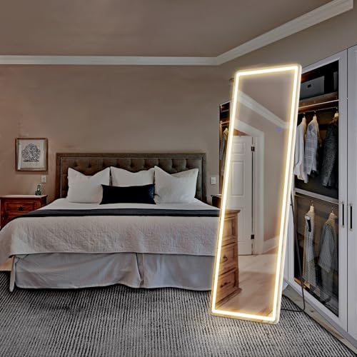 Full Length Mirror with Light (Led-rect / 64"L x 21"W)