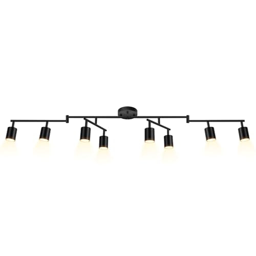 LED 8 Light Track Lighting Kit (8 Light-Black)