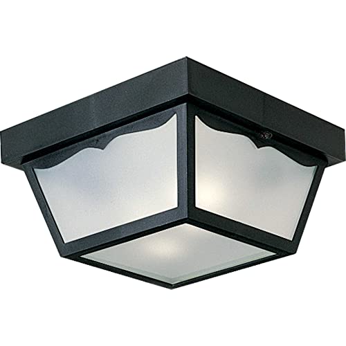 10.25" 2 Light Flush Mount Light (Textured Black / 10.25-Inch Diameter x 5.5-Inch Height / 2-Light)