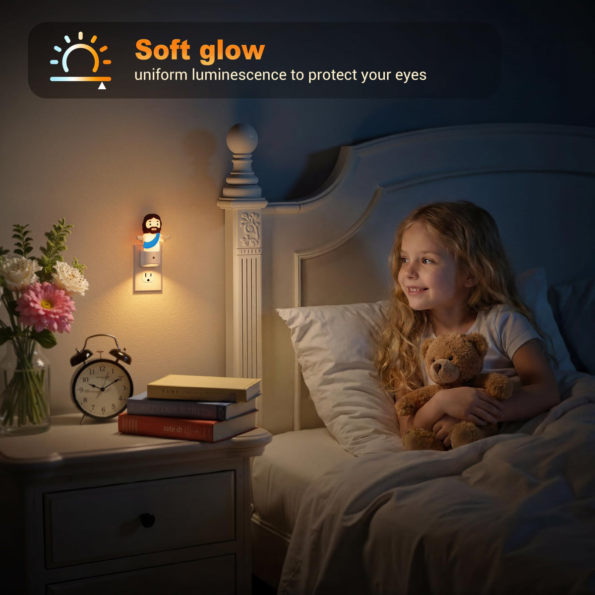 Night Light for Kids (Jesus-blue / 1 Pack)