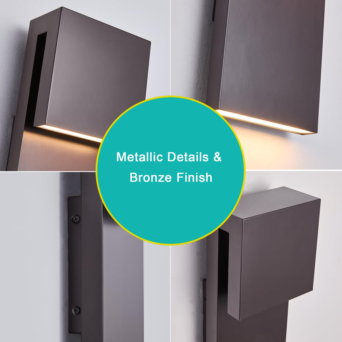 Outdoor Wall Lights Modern Exterior Lighting Fixtures (2 Pack Bronze)