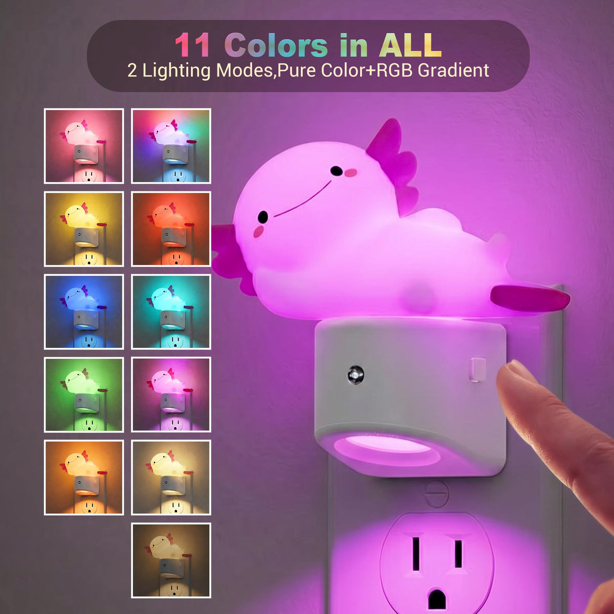 Night Light for Kids (Axolotl / 2 Pack)