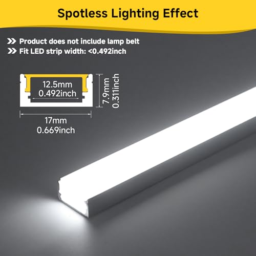 Black LED Channel 20 (Black Aluminum + Black Cover / 3.3FT/20P/#048)