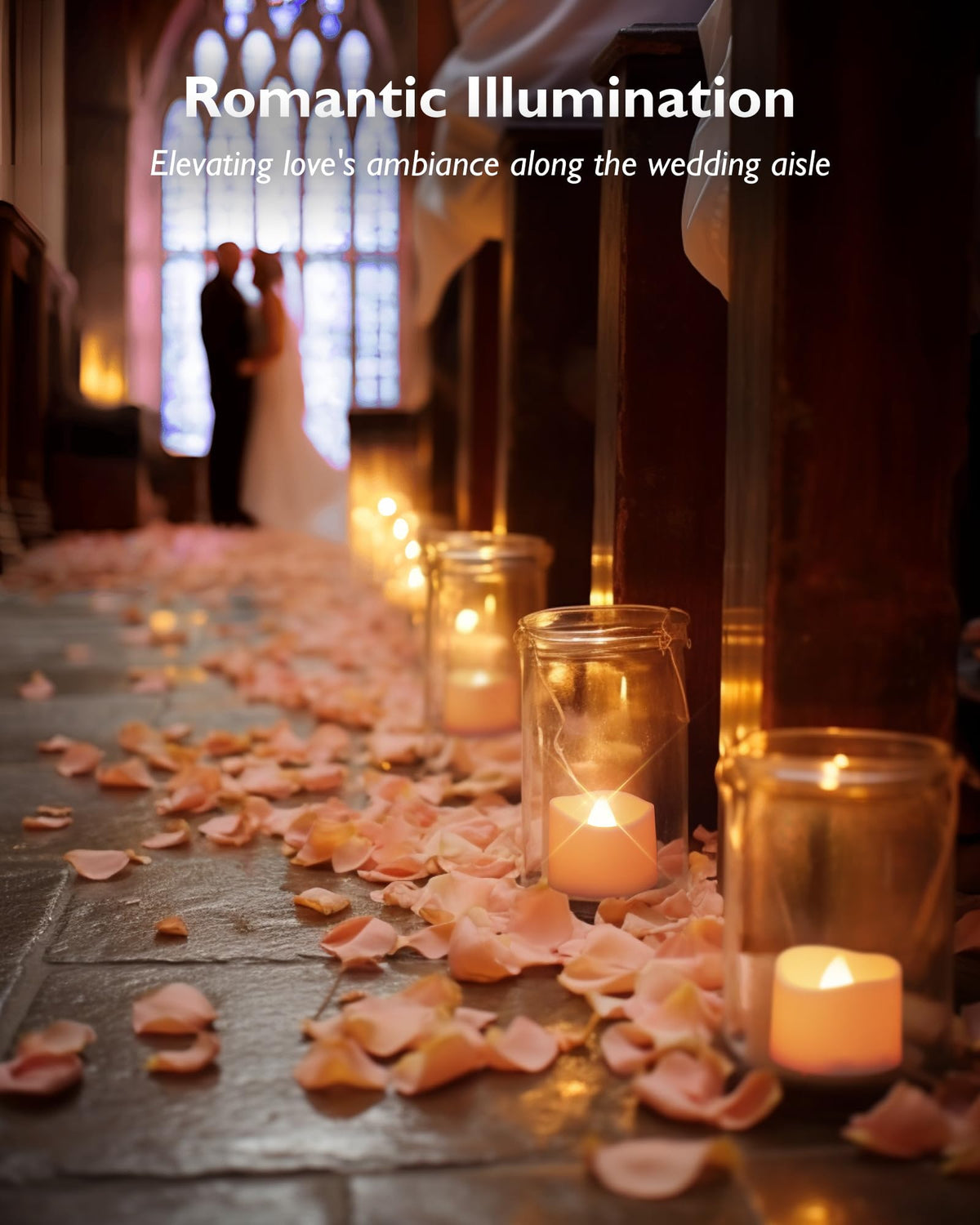Flameless Tea Lights Candles Battery Operated - 24 Pack