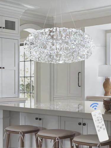 Sputnik Chandelier Dandelion Chandelier for Dining Firework Chandeliers (Silver / Dia 32inches)