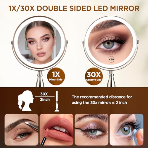 Magnifying Mirror with Lights