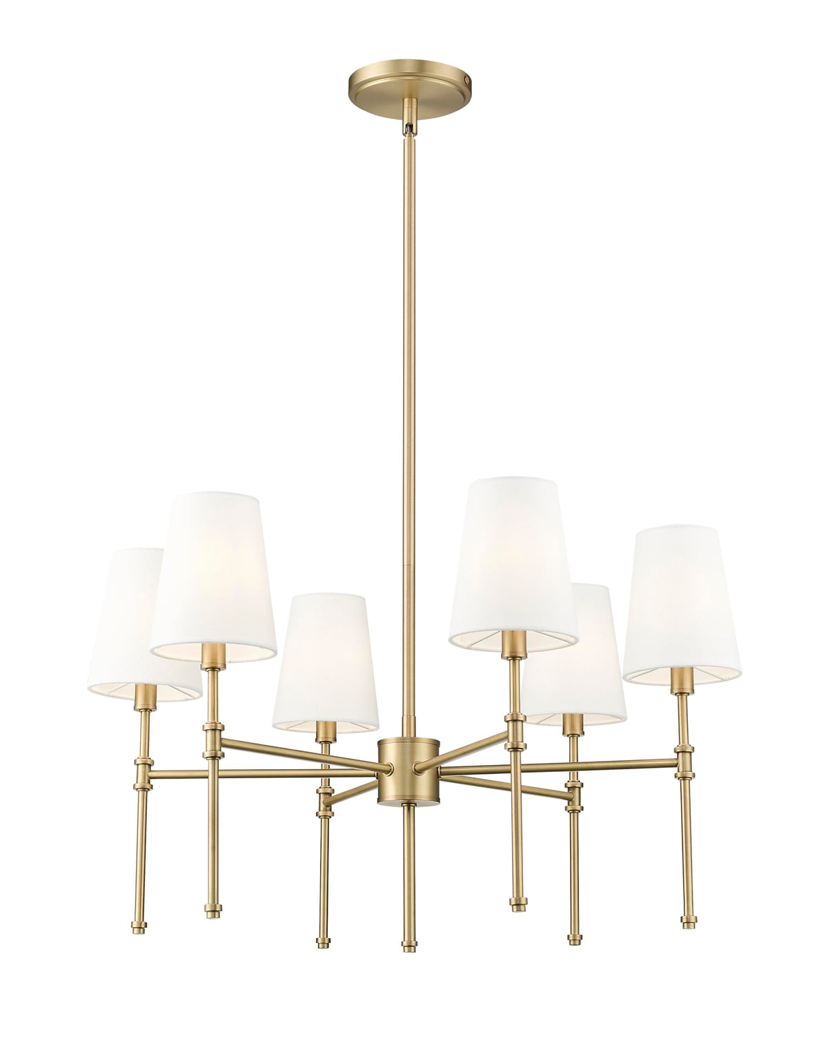 16106 VB Adorra 25.75" Wide 6 (Vintage Brass / (6-Light) 25.75-Inch)