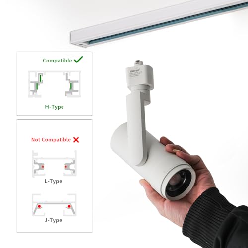 5 Color Zoomable LED Track Lighting Heads (White)