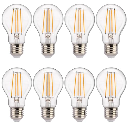 Dusk to Dawn Outdoor Sensor A19 LED Edison Bulbs (60w Soft White / 8 Count (Pack of 1))