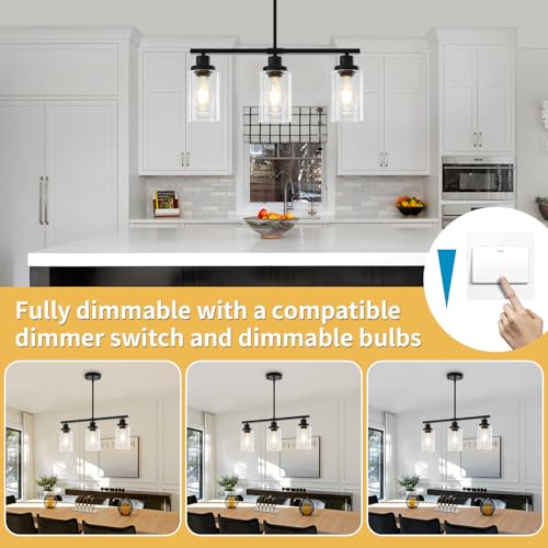Island Lights for Kitchen Modern Dining Room Light Fixtures Over Table Glass Penadnt Lights Adjustable Hanging Kitchen Island Lighting Linear Farmhouse Chandelier Over Island
