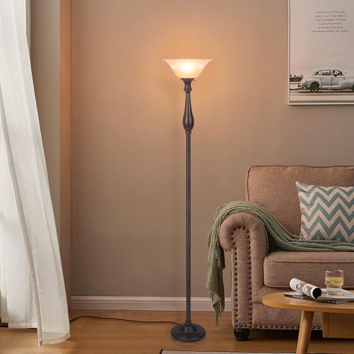 Torchiere Floor Lamp for Living Room (Gourd Lamp-Brown)