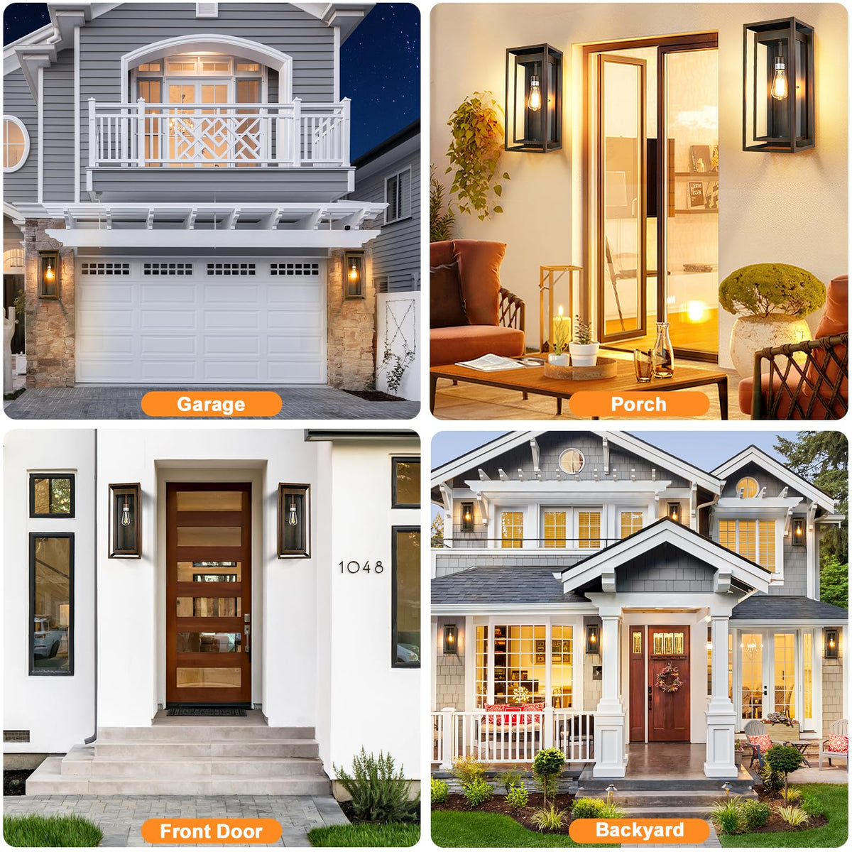 19 Inch Brown Outdoor Wall Light Fixtures (Distressed Brown / 19" (2-Pack))