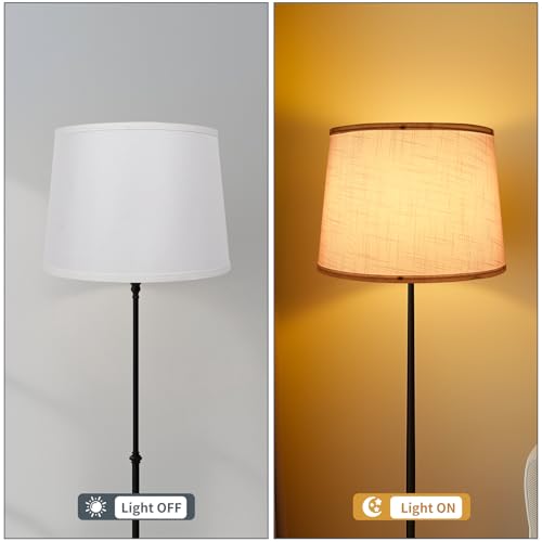 Drum Lamp Shades Set of 2 (Fabric White)