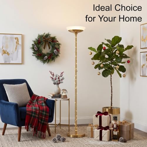 Torchiere Floor Lamp (Brass Gold Floor Lamp)