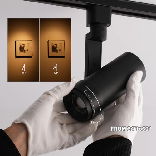 5 Color Zoomable LED Track Lighting Heads (Black)